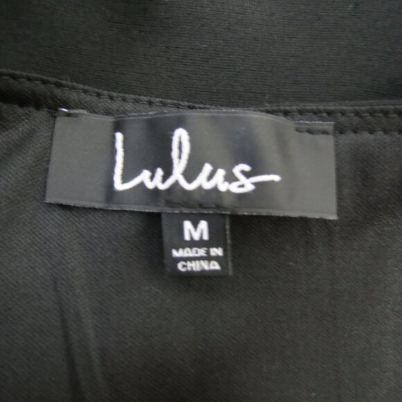 LULU'S Women's Black Fitted Bodycon Mini Dress with Open Lace Back M NWT - Picture 9 of 10